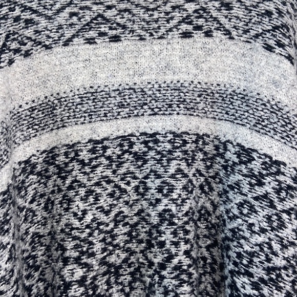 Anthropologie MOTH Solita Fair Isle Poncho Cowl Neck Sweater | Boho Nordic - Picture 5 of 13